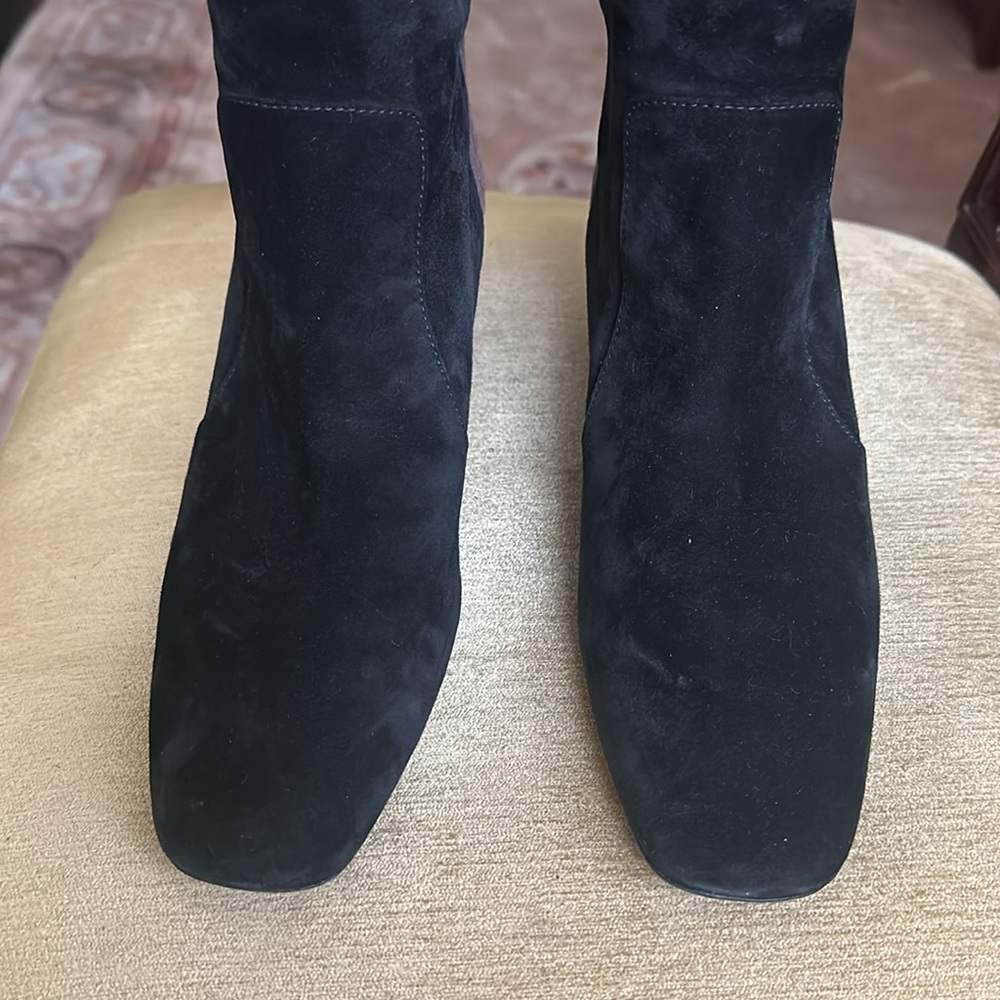 Roger Vivier Two Tone Black Brown Knee High Pull On Boots Size 39.5 US 9 - Picture 9 of 16